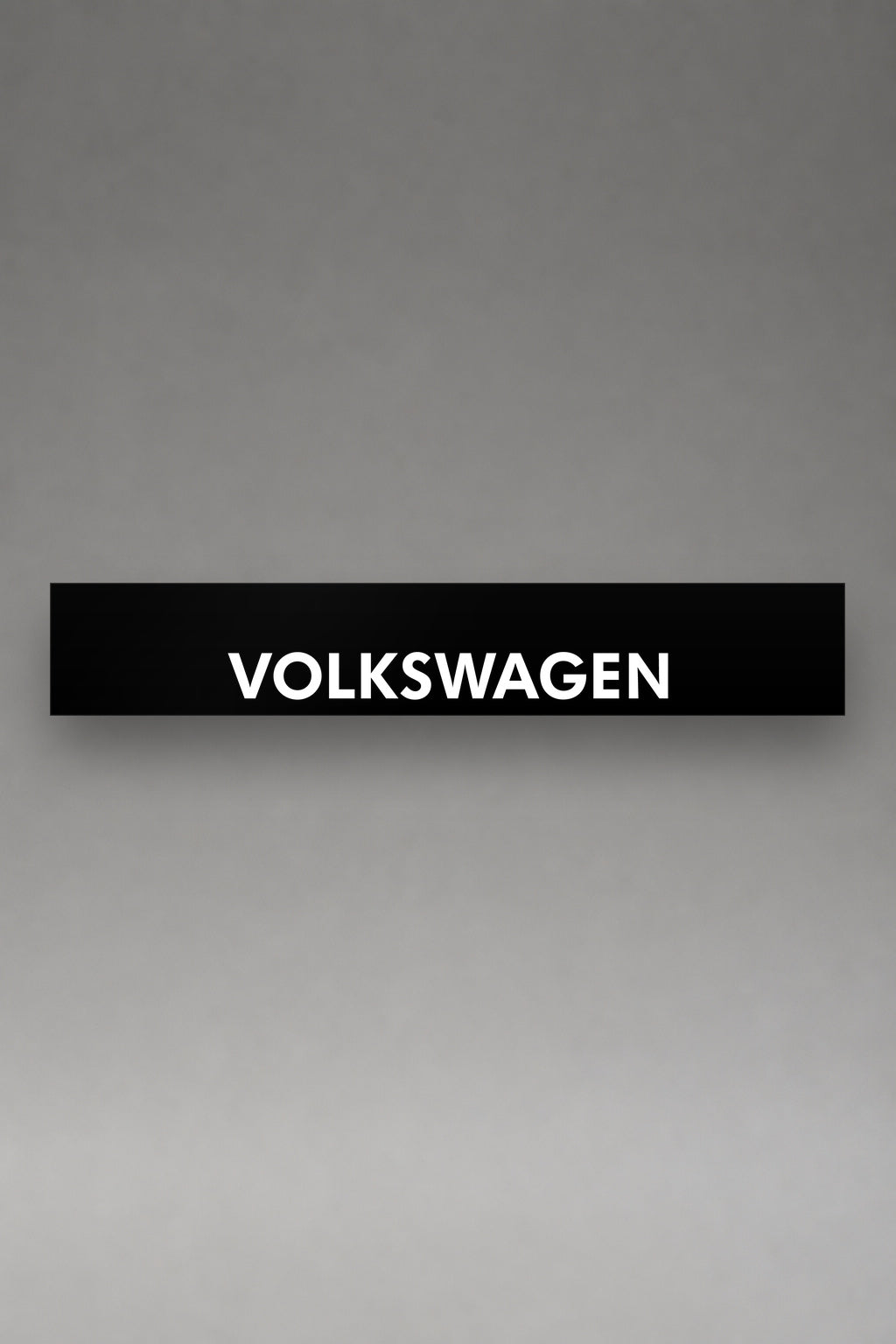 Parasol de vinilo Volkswagen · Emblema y Nombre Completo, la tira entera de 150 x 25 cm vista de frente, de MOA-Grafics.