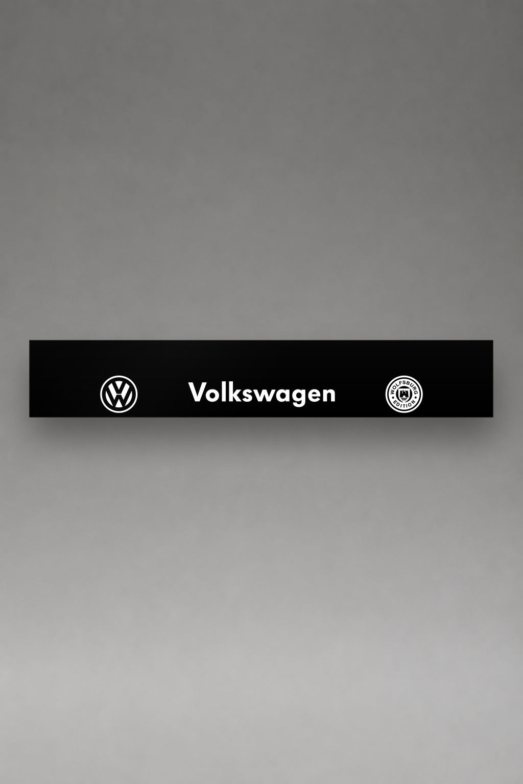 Parasol de vinilo Volkswagen · Sello Wolfsburg, la tira entera de 150 x 25 cm vista de frente, de MOA-Grafics.